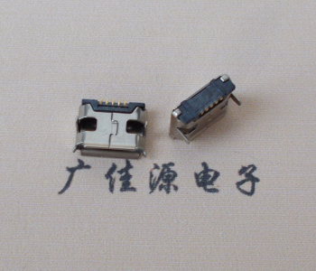 Micro USB接口插板卷口7.2mm間距無(wú)柱無(wú)焊盤鍍鎳.jpg