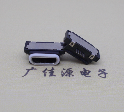 徽州micro usb5pin防水接口 沉板 0.8臥式防水母座